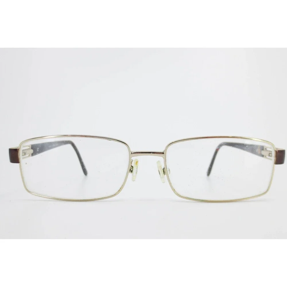 Robert Harris Sanford Gold Tortoise Rectangular Eyeglass Frames 54-18-140 Y GOLD